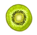 Beautiful slice of fresh juicy kiwi isolated on white Royalty Free Stock Photo
