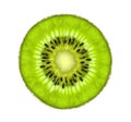 Beautiful slice of fresh juicy kiwi isolated on white Royalty Free Stock Photo