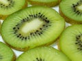 Kiwi sliced into slices isolated on white background. Royalty Free Stock Photo