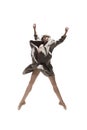 Beautiful slim young female modern jazz contemporary style ballet dancer Royalty Free Stock Photo