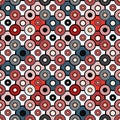 Beautiful small circles in retro style seamless pattern