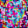 Beautiful small colored pixels seamless pattern