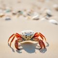 Crab on a beach ai generated image Royalty Free Stock Photo