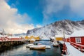 Beautiful small fishing village of Nusfjord, Lofoten islands, Norway