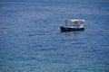 Beautiful small fishing wooden old boat