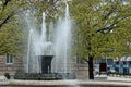 Beautiful small fountain water in front of the presidency in  the city center, Sofia Royalty Free Stock Photo