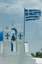 Beautiful small Greek church on the secluded small island of Paros Royalty Free Stock Photo