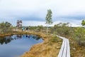 Beautiful Small lake in Kemeri National Park, Latvia, with a sky reflection in water surface. Royalty Free Stock Photo