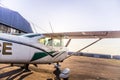 A Beautiful Small Plane Waiting To Lift Off In A Private Airport