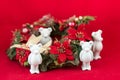 Beautiful small plaster bear wishes Merry Christmas