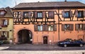 Beautiful small town Bergheim with half-timbered houses