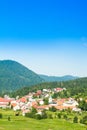 Beautiful small town of Lokve, coutryside Gorski kotar, Croatia Royalty Free Stock Photo
