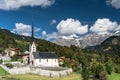 Beautiful small village in the Swiss Alps near Klosters Royalty Free Stock Photo