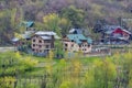 Beautiful small village during trip to Pahalgam travel destination the countryside of Jammu and Kashmir, India Royalty Free Stock Photo
