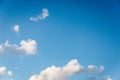 Beautiful small white fluffy clouds on a blue sky background. Copy space Royalty Free Stock Photo