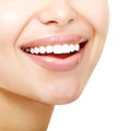 Beautiful smile of young fresh woman with great healthy white te Royalty Free Stock Photo