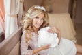 Beautiful smiling Bride Portrait wedding makeup, wedding hairsty Royalty Free Stock Photo