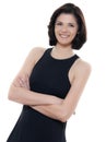 Beautiful smiling caucasian woman portrait arms crossed Royalty Free Stock Photo