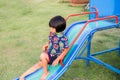 Beautiful smiling cute girl on a playground Royalty Free Stock Photo