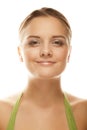 Beautiful smiling face of young woman with healthy clean skin Royalty Free Stock Photo