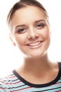 Beautiful smiling face of young woman with healthy clean skin Royalty Free Stock Photo