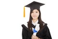Smiling Graduate woman with Degree