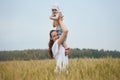 Beautiful smiling woman with child