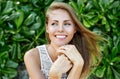 Beautiful smiling woman - close up portrait Royalty Free Stock Photo