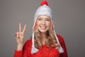 Beautiful smiling woman wearing winter clothing. Royalty Free Stock Photo