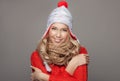 Beautiful smiling woman wearing winter clothing. Royalty Free Stock Photo