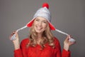 Beautiful smiling woman wearing winter clothing. Royalty Free Stock Photo