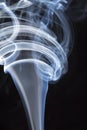 Beautiful White Smoke from a Burning Incense Stick Royalty Free Stock Photo