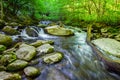 Beautiful Smoky Mountain Stream And Waterfall Landscape Royalty Free Stock Photo