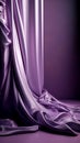 Beautiful smooth elegant violet purple satin silk, generative AI. Royalty Free Stock Photo