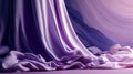 Beautiful smooth elegant violet purple satin silk, generative AI. Royalty Free Stock Photo