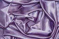 Beautiful smooth elegant wavy violet purple satin silk luxury cloth fabric texture, abstract background design. Card or banner Royalty Free Stock Photo