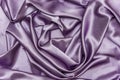 Beautiful smooth elegant wavy violet purple satin silk luxury cloth fabric texture, abstract background design. Card or banner Royalty Free Stock Photo