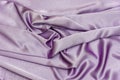 Beautiful smooth elegant wavy violet purple satin silk luxury cloth fabric texture, abstract background design. Card or banner Royalty Free Stock Photo