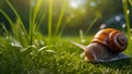 beautiful snail close up outdoor Royalty Free Stock Photo