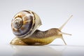 Beautiful snail with horns. Generative AI Royalty Free Stock Photo