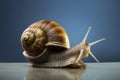 Beautiful snail with horns. Generative AI Royalty Free Stock Photo