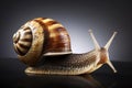 Beautiful snail with horns. Generative AI Royalty Free Stock Photo