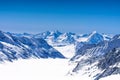 Beautiful Snow Alps Mountain, view from Jungfraujoch station, Sw Royalty Free Stock Photo