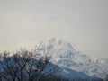 Beautiful snow-capped mountains height remoteness immensity landscape