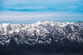 Beautiful snow-covered mountains in winter in sunny weather in Leh, Ladakh, India. Royalty Free Stock Photo