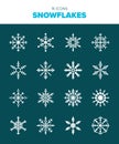 16 beautiful snow flakes