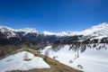 Beautiful snow and high mountains of Tirol in Austria. Royalty Free Stock Photo