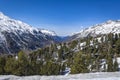 Beautiful snow and high mountains of Tirol in Austria. Royalty Free Stock Photo