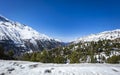 Beautiful snow and high mountains of Tirol in Austria. Royalty Free Stock Photo