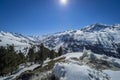 Beautiful snow and high mountains of Tirol in Austria. Royalty Free Stock Photo